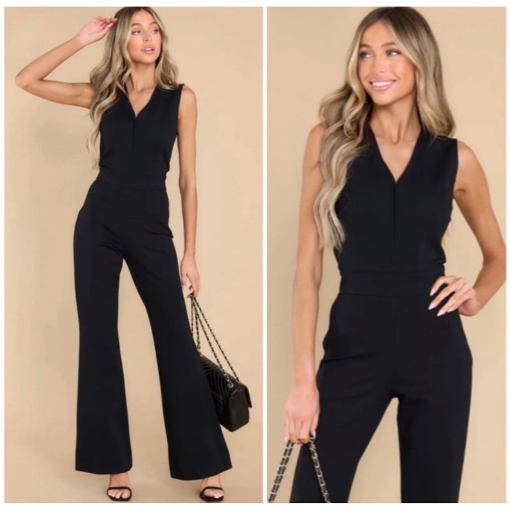 SPANX Perfect Slvs Jumpsuit Black Tall Sleeveless Career Party Formal 1X/TG NWT